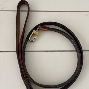 Louis Vuitton Brown Dog Leash with Gold Accents M80338